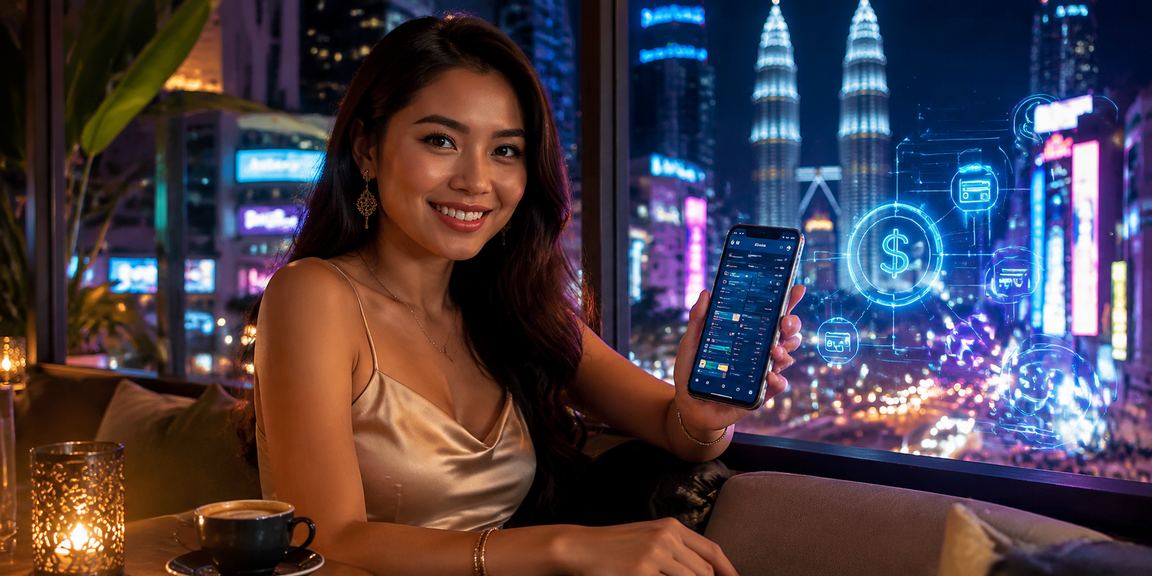Pemain kasino mudah alih di Kuala Lumpur mengakses slot dan permainan meja